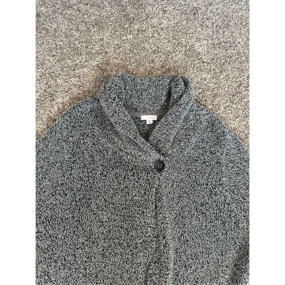 J. Jill Purejill Long Shawl Collar Gray Marled Knit Duster Cardigan Sweater XLP - Picture 7 of 13